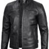 Black Motorcycle Leather Jacket