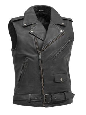 Mens Motorcycle Leather Vest