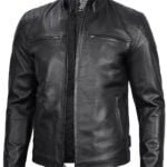 Black Motorcycle Leather Jacket