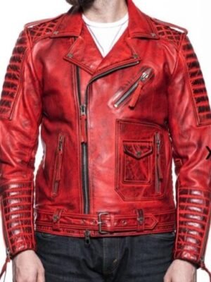 Red Custom Leather Jacket