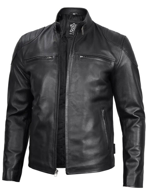 Black Motorcycle Leather Jacket