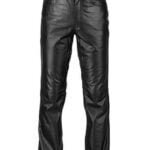 Custom Black Leather Jeans