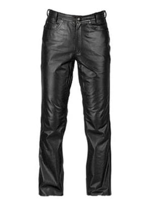 Custom Black Leather Jeans