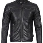 Fitted Black Biker Leather Jacket