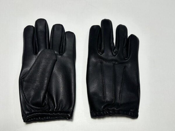 Winter Black Leather Gloves